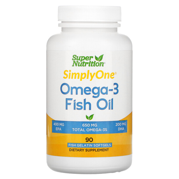 Super Nutrition, Omega3 Fish Oils, 1,000 mg, 90 Fish Softgels