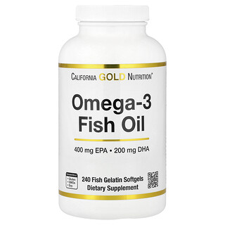 California Gold Nutrition, Omega-3 visolie, Vivomega triglyceride, 1000 mg, 240 vissoftgels