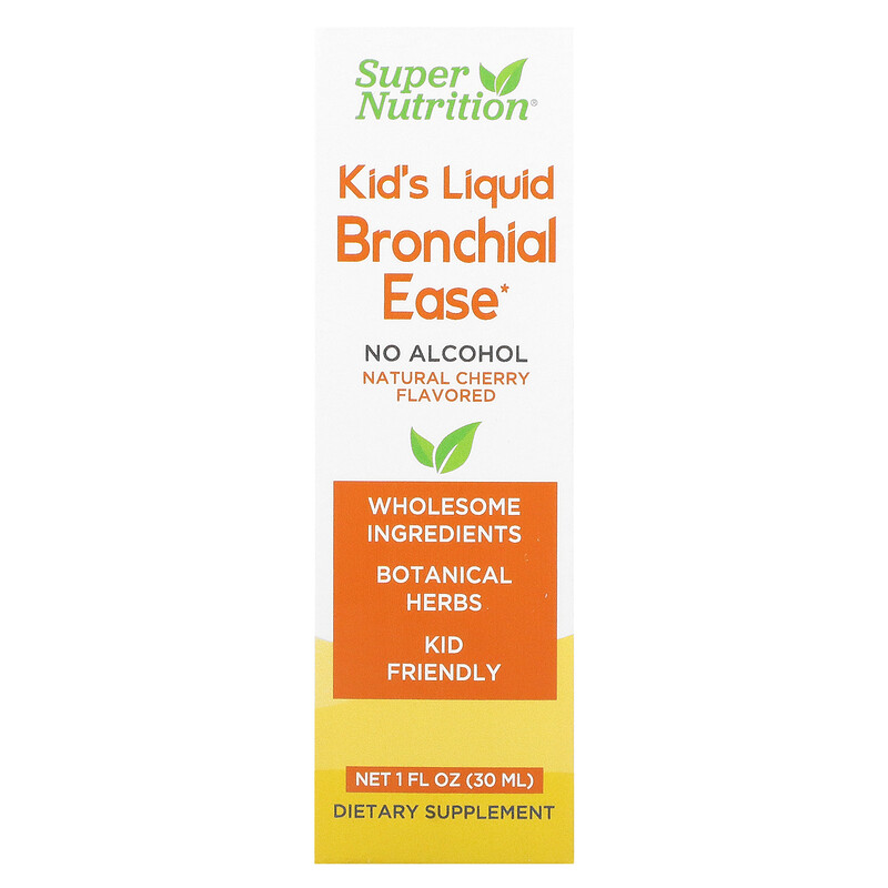 Super Nutrition,儿童液体支气管缓解配方，无乙醇，樱桃味，1 液量盎司（30 毫升）