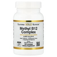 California Gold Nutrition, Σύμπλεγμα μεθυλο B12 με φυλλικό οξύ, βιοτίνη και βιταμίνη B6, κεράσι, 100 παστίλιες