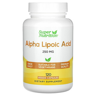 Super Nutrition, 알파리포산, 250mg, 베지 캡슐 120정