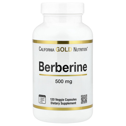 California Gold Nutrition Berberine HCI, 500 mg, 120 Veggie Capsules