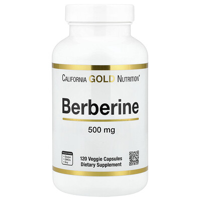 California Gold Nutrition, Clorhidrato de berberina, 500 mg, 120 cápsulas vegetales