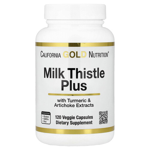 California Gold Nutrition ミルクシスル プラス ウコンエキス&アーティチョークエキス配合 ベジカプセル120粒