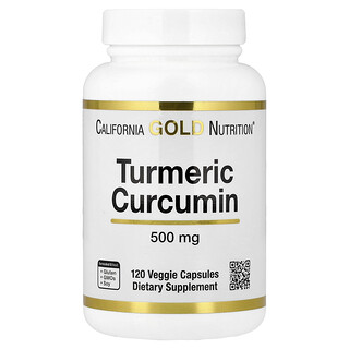 California Gold Nutrition, Curcumina de cúrcuma, 500 mg, 120 cápsulas vegetales