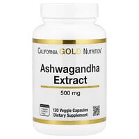 California Gold Nutrition, Ashwagandha, 500 mg, 120 cápsulas vegetales