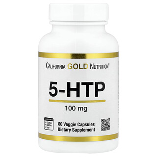 California Gold Nutrition, 5-HTP, 100 mg, 60 de capsule vegetale