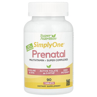 Super Nutrition, Simply One®, Multivitamínico Pré-Natal com SuperVegetais e Especiarias, 90 Comprimidos