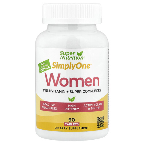 Super Nutrition Simply One®, Women Multivitamin + Super Complexes, 90 Tablets