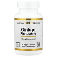 California Gold Nutrition, Ginkgo Phytosome, Ginkgo-Phytosom, 360 mg, 60 pflanzliche Kapseln