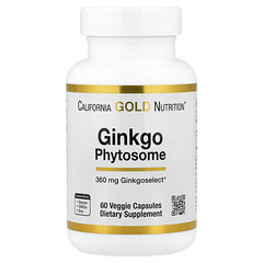 Ginkgo Phytosome, фітосоми гінкго, 360 мг, 60 рослинних капсул