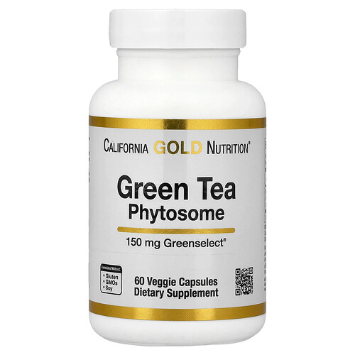 California Gold Nutrition, Green Tea Phytosome, 150 mg, 60 Veggie Capsules