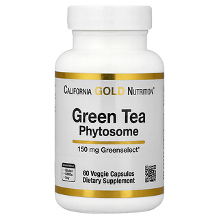 California Gold Nutrition, Groene thee fytosoom, 150 mg, 60 vegetarische capsules