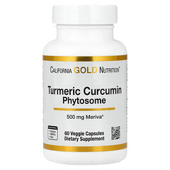 Turmeric Curcumin Phytosome Meriva®, фітосоми куркуміну з куркуми, 500 мг, 60 рослинних капсул