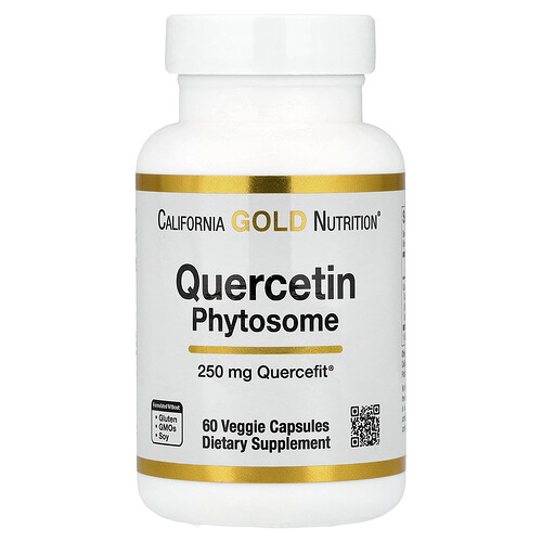 California Gold Nutrition Quercetin Phytosome Quercefit®, 250 mg, 60 Veggie Capsules