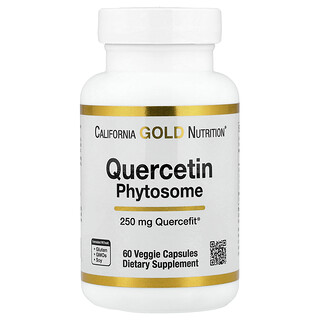 California Gold Nutrition, Kersetin Fitozomu Quercefit®, 250 mg, 60 Bitkisel Kapsül