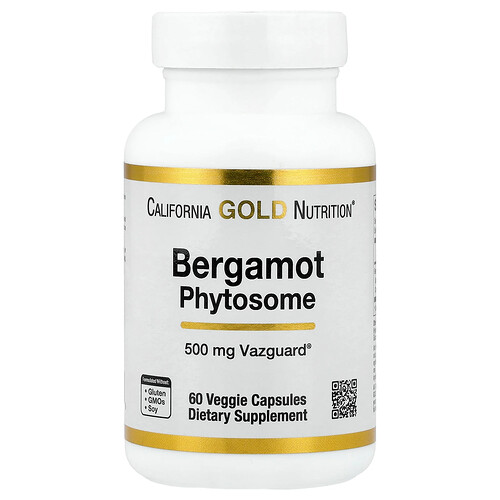 California Gold Nutrition Bergamot Phytosome with Citrus Bergamot Extract, 500 mg, 60 Veggie Capsules