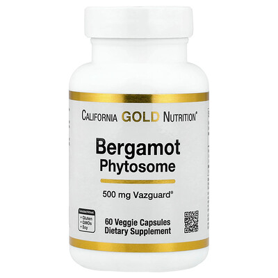 Product Image for California Gold Nutrition, Bergamot Phytosome with Citrus Bergamot Extract, 500 mg, 60 Veggie Capsules