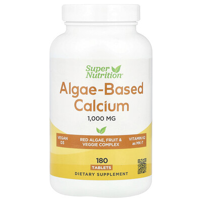Super Nutrition  Algae-Based Calcium  180 Tablets