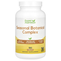 Super Nutrition, 季节性支持植物复合物，含五羟黄酮、菠萝蛋白酶、维生素 C、姜黄和姜，180 片