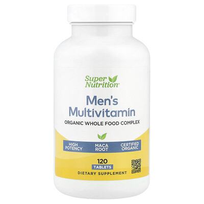 Product Image for Super Nutrition, Organic Whole Food Men's Multivitamin with Organic Amla Extra, Organic Sunflower Extract, Organic Moringa Extract, and Organic 