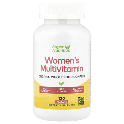 Product Image for Super Nutrition, Organic Whole Food Women's Multivitamin with Vitamin A, Organic Amla Extract, Organic Sunflower Extract, and Organic Moringa Extract