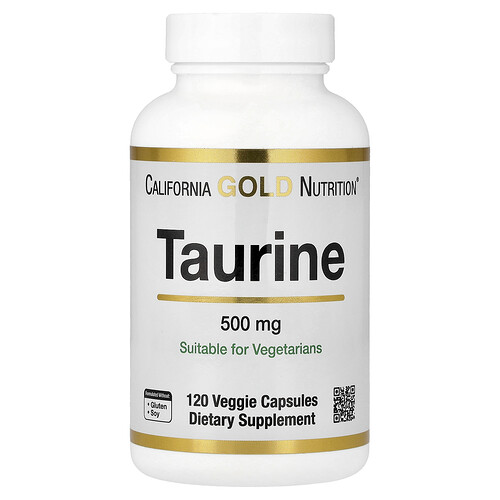 California Gold Nutrition タウリン ベジカプセル120粒（1カプセルあたり500mg）