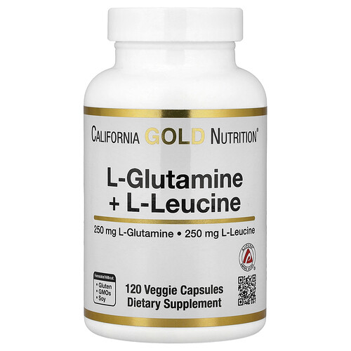 California Gold Nutrition L-グルタミン + L-ロイシン ベジカプセル120粒