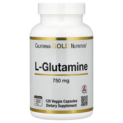 California Gold Nutrition, L-Glutamin, 750 mg, 120 pflanzliche Kapseln