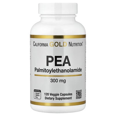 California Gold Nutrition, PEA (palmitoiletanolamida), 120 cápsulas vegetales (300 mg por cápsula)