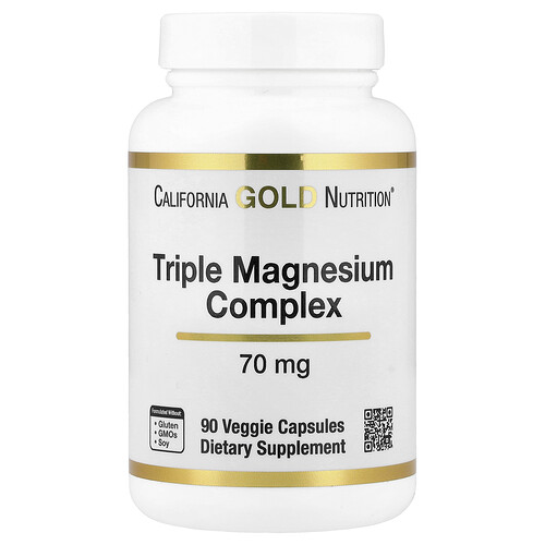 California Gold Nutrition トリプルマグネシウムコンプレックス 70mg ベジカプセル90粒