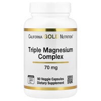 California Gold Nutrition, Τριπλό Σύμπλεγμα Μαγνησίου, 70 mg, 90 Φυτικές Κάψουλες