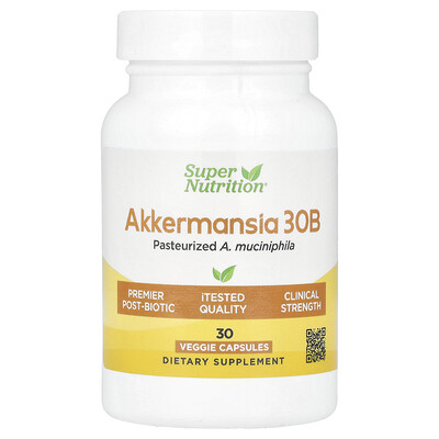 Super Nutrition  Akkermansia 30B  150 mg  30 Veggie Capsules