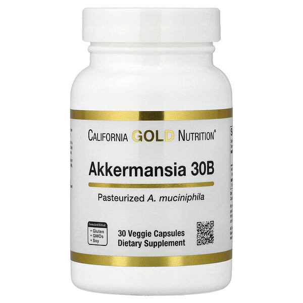 California Gold Nutrition Akkermansia 30B, 30 Veggie Capsules (150 mg per Capsule)