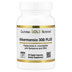Akkermansia 30B PLUS, акермансія з фосфоліпідною матрицею з берберином і олеоїлетаноламіном, 60 вегетаріанських капсул