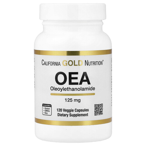 California Gold Nutrition OEA Oleoylethanolamide, 125 mg, 120 Veggie Capsules