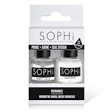 SOPHi by Piggy Paint, Система для нанесения основы + блеска + защиты, 2 бутылька по 0.5 унции (1 мл) отзывы