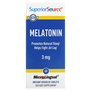 Superior Source, Melatonin, 3 mg, 60 MicroLingual Instant Dissolve Tablets