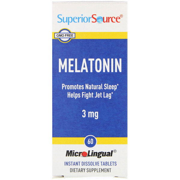 Superior Source, Melatonin, 3mg, 60 Tabletten