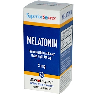 Купить Superior Source, Мелатонин, 3 мг, 60 таблеток  на IHerb