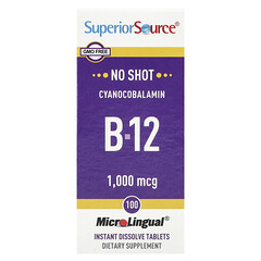 Ціанокобаламін B12, 1000 мкг, 100 миттєво розчинних таблеток MicroLingual®
