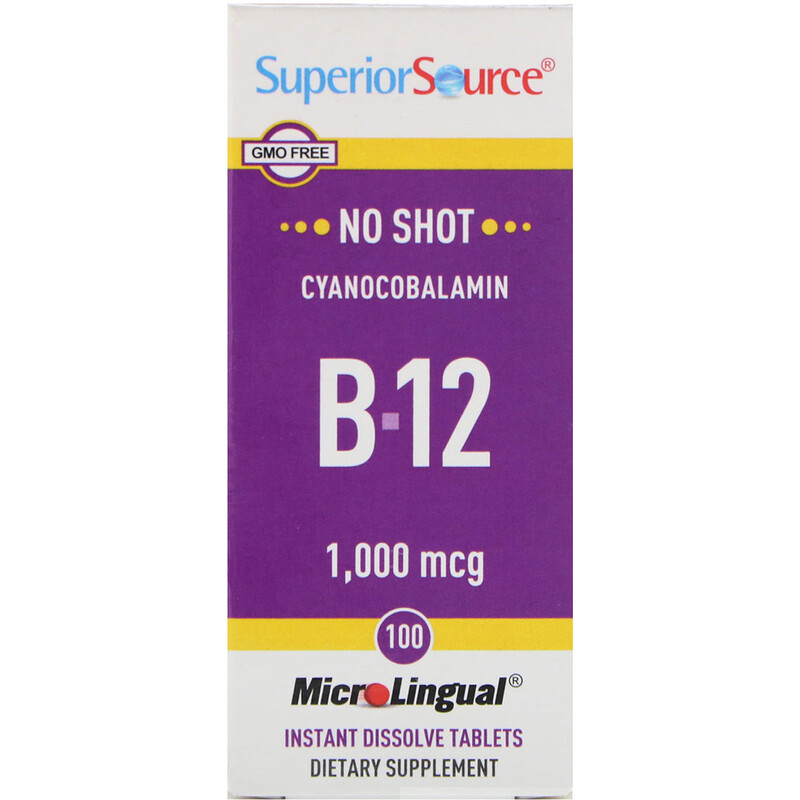 Superior Source, Cyanocobalamin B12, 1,000 mcg, 100 Tablets iHerb