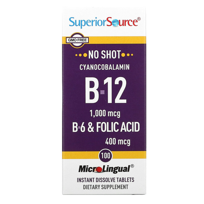 Superior Source, Cyanocobalamin B-12, 1,000 Mcg, 100 MicroLingual ...