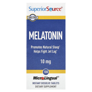 Superior Source, Мелатонин, 10 mg, 100 MicroLingual незабавно разтворими таблетки