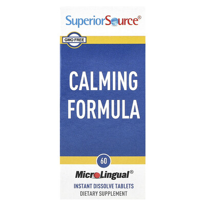 Superior Source  Calming Formula  60 MicroLingual Instant Dissolve Tablets