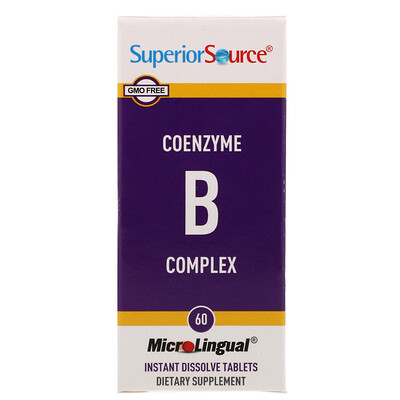 Superior Source Комплекс коэнзима B, 60 быстрорастворимых таблеток