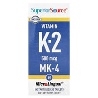 ビタミンK2、500mcg、60 MicroLingual Instant Dissolve Tablets