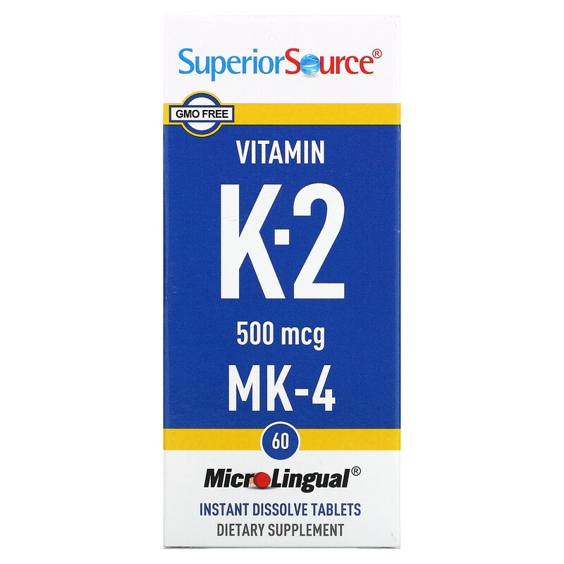 Superior Source, Vitamin K2, 500 mcg, 60 MicroLingual Instant Dissolve Tablets