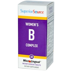 Superior Source, Комплекс витаминов группы B, 60 микролингвальных таблеток