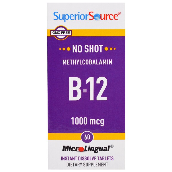 Superior Source, Methylcobalamin B-12, 1000 mcg, 60 Tablets